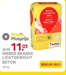 Praxis Weber beamix lichtgewicht beton aanbieding