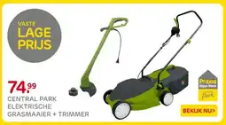 Praxis Central park elektrische grasmaaier + trimmer aanbieding