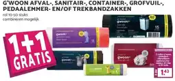 MCD Supermarkt G'WOON AFVAL-, SANITAIR-, CONTAINER-, GROFVUIL-, PEDAALEMMER- EN/OF TREKBANDZAKKEN aanbieding