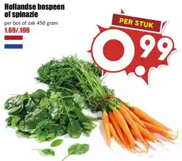 MCD Supermarkt Hollandse bospeen of spinazie aanbieding