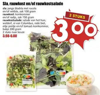 MCD Supermarkt Sla, rauwkost en/of rauwkostsalade aanbieding