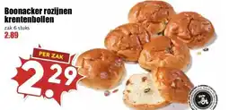 MCD Supermarkt Boonacker rozijnen krentenbollen aanbieding