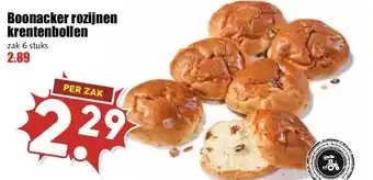 MCD Supermarkt Boonacker rozijnen krentenbollen aanbieding