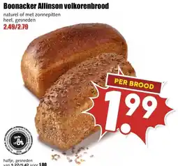 MCD Supermarkt Boonacker Allinson volkorenbrood aanbieding