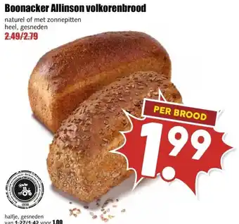 MCD Supermarkt Boonacker Allinson volkorenbrood aanbieding