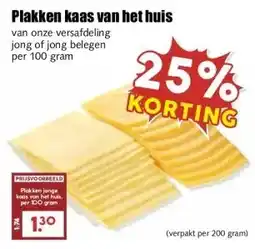 MCD Supermarkt Plakken kaas van het huis aanbieding