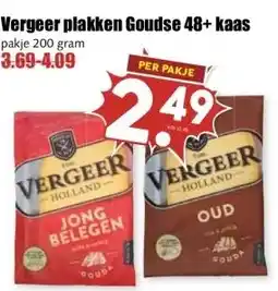 MCD Supermarkt Vergeer plakken Goudse 48+ kaas aanbieding