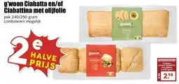 MCD Supermarkt g'woon Ciabatta en/of Ciabattina met olijfolie aanbieding