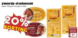 MCD Supermarkt g'woon kip- of varkenssaté aanbieding