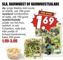 MCD Supermarkt SLA, RAUWKOST OF RAUWKOSTSALADE aanbieding