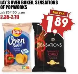 MCD Supermarkt LAY'S OVEN BAKED, SENSATIONS OF POPWORKS aanbieding