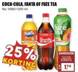 MCD Supermarkt COCA-COLA, FANTA OF FUZE TEA aanbieding