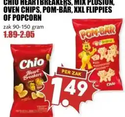 MCD Supermarkt CHIO HEARTBREAKERS, MIX PLOSION, OVEN CHIPS, POM-BÄR, XXL FLIPPIES OF POPCORN aanbieding