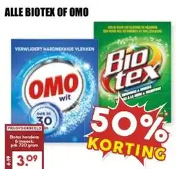 MCD Supermarkt ALLE BIOTEX OF OMO aanbieding