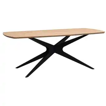 Leen Bakker Eettafel Suzanne - naturel - 200x90 cm aanbieding