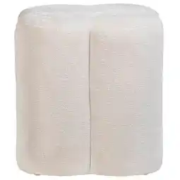 Leen Bakker Poef Sandy - zand - Ø38x35 cm aanbieding