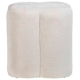 Leen Bakker Poef Sandy - zand - Ø38x35 cm aanbieding