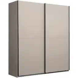 Leen Bakker Schuifdeurkast Dex - kiezel - 198x180x64 cm aanbieding