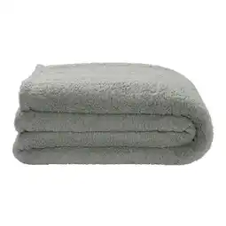Leen Bakker Sprei Teddy - grijsgroen - 240x220 cm aanbieding