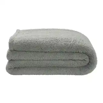 Leen Bakker Sprei Teddy - grijsgroen - 240x220 cm aanbieding