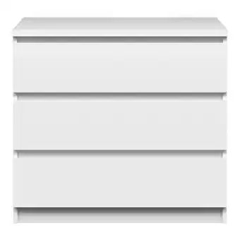 Leen Bakker Ladekast Naia 3 lades - hoogglans wit - 70,1x76,8x50 cm aanbieding