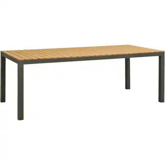 Leen Bakker Tuintafel Toulon - antraciet - 74x212x100 cm aanbieding