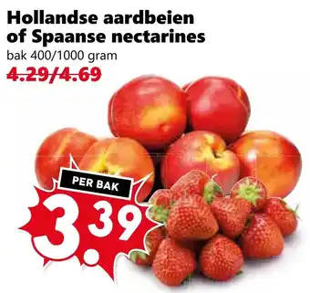 CoopCompact Hollandse aardbeien of Spaanse nectarines aanbieding