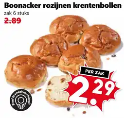 CoopCompact Boonacker rozijnen krentenbollen aanbieding