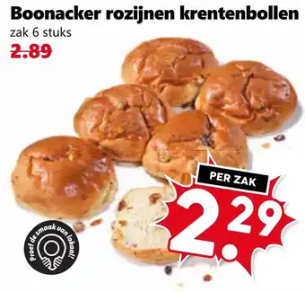 CoopCompact Boonacker rozijnen krentenbollen aanbieding