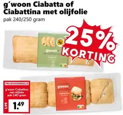 CoopCompact g'woon Ciabatta of Ciabattina met olijfolie aanbieding