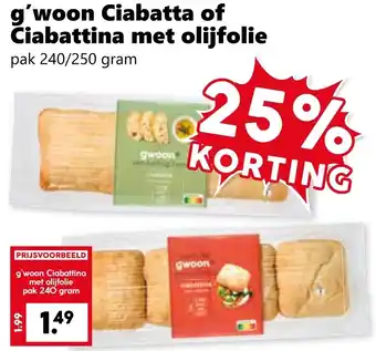 CoopCompact g'woon Ciabatta of Ciabattina met olijfolie aanbieding