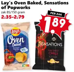 CoopCompact Lay's Oven Baked, Sensations of Popworks aanbieding