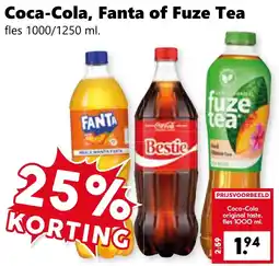 CoopCompact Coca-Cola, Fanta of Fuze Tea aanbieding