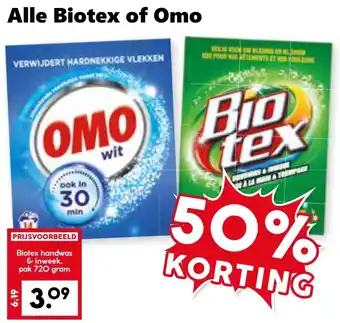 CoopCompact Alle Biotex of Omo aanbieding