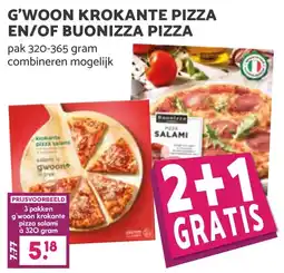 Coop G'WOON KROKANTE PIZZA EN/OF BUONIZZA PIZZA aanbieding