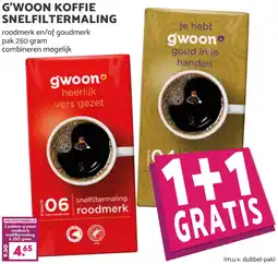 Coop G'WOON KOFFIE SNELFILTERMALING aanbieding