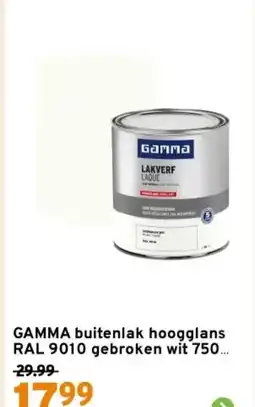 GAMMA GAMMA buitenlak hoogglans RAL 9010 gebroken wit aanbieding
