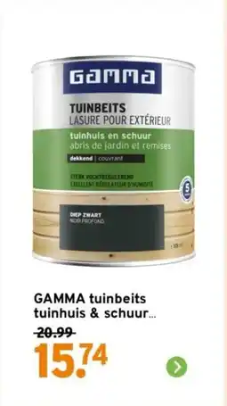 GAMMA GAMMA tuinbeits tuinhuis & schuur dekkend RAL 9005 diep zwart aanbieding