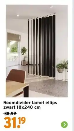 GAMMA Roomdivider lamel ellips zwart aanbieding