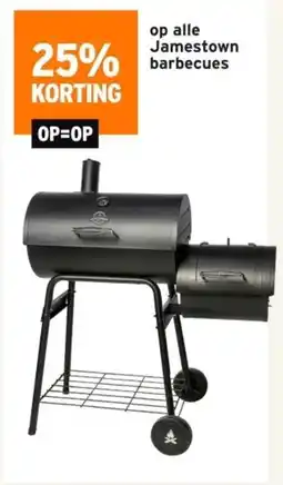 GAMMA Op alle Jamestown barbecues aanbieding