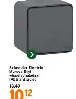 GAMMA Schneider Electric Mureva Styl wisselschakelaar IP55 antraciet aanbieding