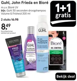 Etos Guhl, John Frieda en Bioré aanbieding