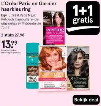 Etos L'Oréal Paris en Garnier haarkleuring aanbieding