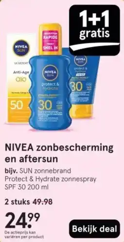 Etos NIVEA zonbescherming en aftersun aanbieding