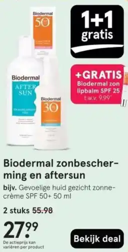 Etos Biodermal zonbescherming en aftersun aanbieding