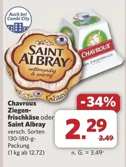 Combi Chavroux Ziegen- frischkäse oder Saint Albray aanbieding
