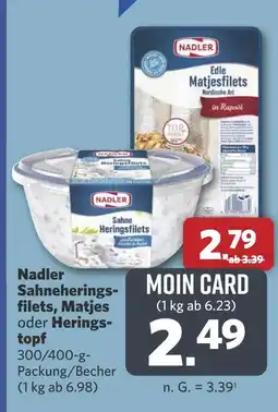 Combi Nadler Sahneherings- filets, Matjes oder Herings- topf aanbieding