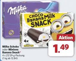 Combi Milka Schoko oder Minions Banana Snack aanbieding