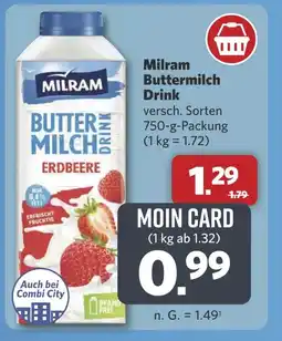 Combi Milram Buttermilch Drink aanbieding