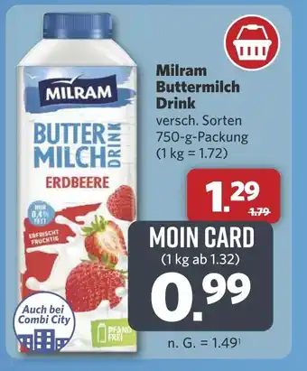 Combi Milram Buttermilch Drink aanbieding